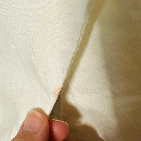 Club Monaco White Linen Single Brown Button Front Pocket Blazer Jacket size 4 - Picture 4 of 10